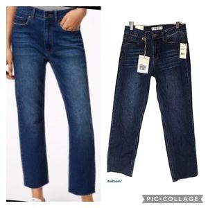 INDIGO REIN Straight High Rise Ankle Jean 7 Junior